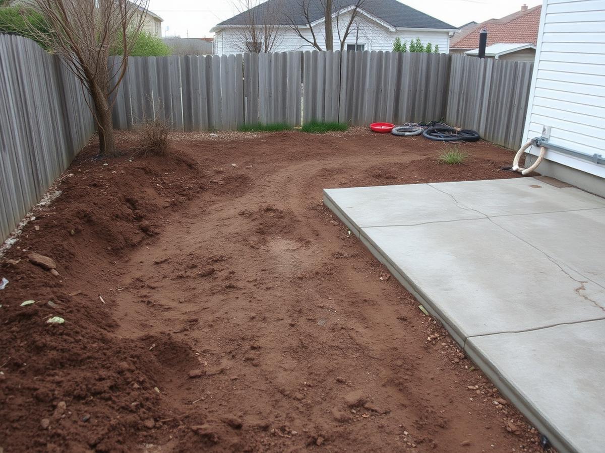 Backyard before ASP1 construction